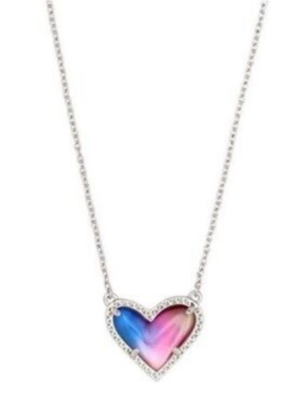 Kendra Scott Silver toned Ari Heart short pendant necklace - New!